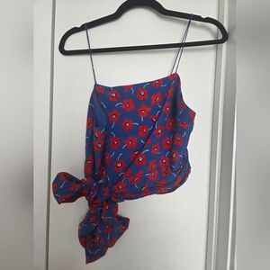 Alice + Olivia Blue and Red Floral Camisole